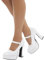 Smiffys Scarpe con plateau anni '70 da donna, taglia 39-40, bianche, tacco 12.7cm