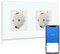 BSEED WLAN Smart Steckdose 16A mit Strommessung,2 Fach Intelligente Steckdose mit Verbrauchsmessung und Energiekosten-Messer,arbeitet mit Amazon Alexa,Google Home,Timerfunktion Weiß