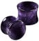 KJM FASHION 2 Stk 10mm 00g Double Flared Amethyst Flesh Earplugs Ohr Plug Stecker Ring Expander Stab Piercing Schmuck 5252