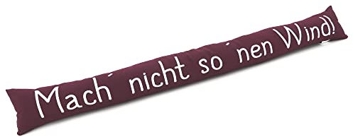 heimtexland ® Zugluftstopper Windstopper Fenster Kissen Türdichtung Fensterdichtung dekorativ Bedruckt mit 46% Sandfüllung OPTIMALE ABDICHTUNG Deko Geschenk Fensterkissen Typ378 Beere