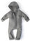 Ehrenkind® WALKOVERALL | Baby Wollwalk-Overalls aus Natur Schurwolle mit Reißverschluss | Walk Wolle Woll-Anzug für Kleinkind und Baby Grau Gr. 74/80