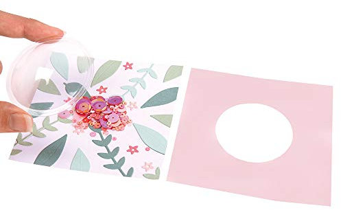Sizzix Shaker Domes 663648, Kreis, 5,1cm, 8 STK, klar, Einheitsgröße