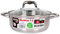 Quttin | Cacerola Profesional New Caesar de Inducción para Cocina y Horno | Cacerola Grande de Acero Inoxidable Antiadherente con Tapa de Cristal y Asas | 24 cm/4 L | Apta para Todo Tipo de Cocinas