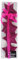 Christmas Tree Decoration 6 Pack 80mm Glitter Stars - hot pink