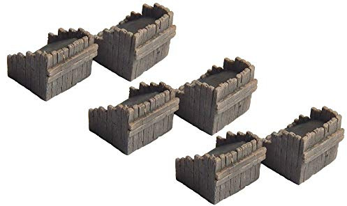 Juweela 21617 - Prellbock Holz, Holzprellbock, 6 Stück, Spur N, 1:160