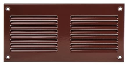 Steinberg14 Lüftungsgitter 200x100 mm - Braun Metall Belüftungsgitter mit Insektenschutz - Abluftgitter für Wand und Decke - Lüftungsabdeckung für Innen und Außen - Insektenschutzgitter