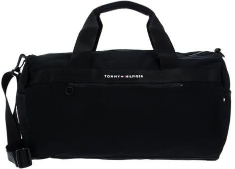 Tommy Hilfiger Herren Duffle Bag Tasche TH Horizon Duffle Handgepäck, Schwarz (Black), Einheitsgröße