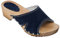 ESTRO Clogs Damen Holz Leder - Holzclogs Damen Clogs Leder Holzschuhe mit rutschfest Sohle CDL01 (38, CDL04 Dunkelblau)