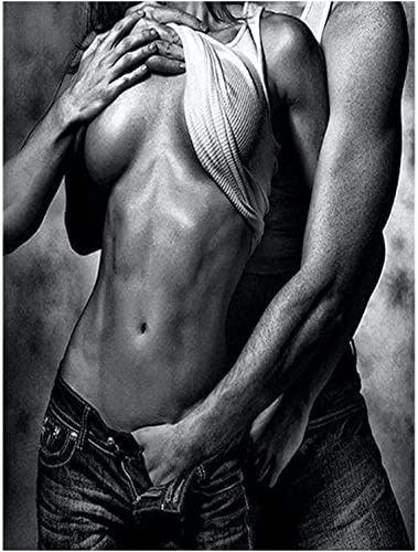 Leinwanddruck Poster Vintage schwarzer Hintergrund sexy Frauen Männer Kunstposter Zuhause Wohnzimmer Dekoration Leinwandbilder Fotowand abstrakte Malerei Dekoration Kunstwerk – kein Rahmen,60x90cm