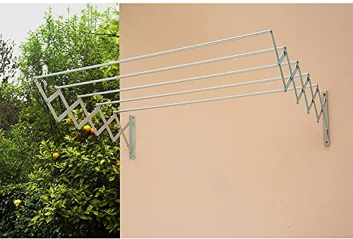 FREPE Wäscheständer, Aluminium, 120 cm, Weiß