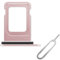 Cemobile SIM-Kartenfach Slot Halter Ersatz für iPhone 13 6,1 Zoll (Einzel-SIM-Version) mit wasserdichtem Gummidichtungsring + SIM-Kartenfach offener Auswurfstift (Rosa)