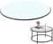 SAGIDAR Dessus De Table en Verre Plateau, Table D'appoint Ronde, Plateau De Table Meuble, Verre Circulaire, Plateau De Table Transparent Verre Rond Transparent, 48CM 60CM 70CM 80CM 98CM