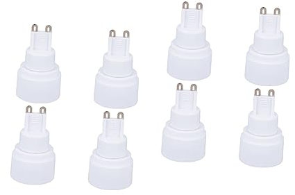 Housoutil 8 Stück G9 Auf E14 Lampenfassung Lampenkonverter G9-Adapter G9-Led-Birne Led-Glühbirne Weiße Led-Glühbirnen Weißer Konverter-Lichtmodulator Weiße Spirale