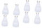 Housoutil 8 Stück G9 Auf E14 Lampenfassung Lampenkonverter G9-Adapter G9-Led-Birne Led-Glühbirne Weiße Led-Glühbirnen Weißer Konverter-Lichtmodulator Weiße Spirale
