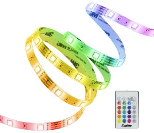 Xanlite Ruban lumineux LED RVB 3M, USB, extensible 6M