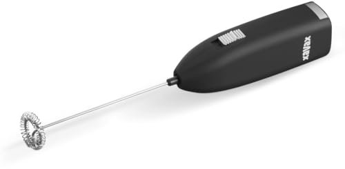 XAVAX | Elektrischer Milchaufschäumer (Milchschäumer, Edelstahl, batteriebetrieben, elektrisch, multifunktional) Farbe Schwarz
