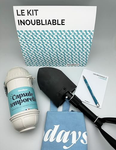 toodays.me Kit Capsule temporelle – Activité Unique et Originale pour Conserver Les Souvenirs d'un Anniversaire, d'une Naissance, d'un Mariage, d'une fête, d'un EVJF, etc. – Fabrication française