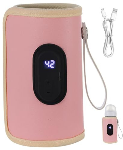 Portable Bottle Warmer 18W Quick Heating Baby Bottle Warmer Temperature Adjustable USB Baby Bottle Heater Travel Bottle Warmer Newborn Essentials for Home Family Travel 2