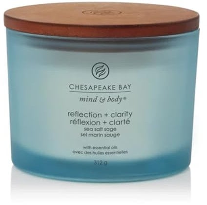 Yankee Candle Reflection & Clarity Kerze Meersalz Salbei, 3 Dochte, 312 g