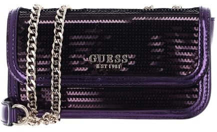 GUESS borsa a tracolla borsa da sera Kaska Mini Convertible Flap Crossbody Bag Amethyst porpora