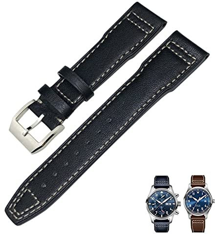 vkeid Echtes Leder Uhrenarmband 20mm 21mm 19mm 22mm Rindsleder Uhrenarmbänder für IWC Mark Big Pilot Spitfire Portofino Uhrenzubehör