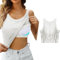 Leinenbluse Damen Sale Unterhemd Mit Integriertem BH Seamless Tank Top Ärmellos Sommer Spaghettiträger