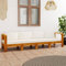 SECOLI Gartenlounge Set Holz Gartenmöbel Set Holz Balkon Lounge Holz Lounge möbel Outdoor Holz Balkonmöbel Lounge Sitzgruppe Ecksofa mit Auflagen Akazienholz-Creme-4-Sitzer