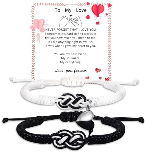 Miss Chipmunk Passende Armbänder Paare Armbänder Verstellbare Seil Armbänder für Paare Weihnachten Jahrestag Valentinstag Geschenke für Ihn HerBoyfriend Freundin Liebhaber Ehemann Ehefrau(To My Love)