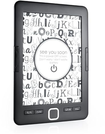 Lector de libros electrónicos, lector electrónico con pantalla de tinta de 6'', tableta de escritura a mano y luz frontal, dispositivos de lectura electrónica sin reflejos y amigables con la vista