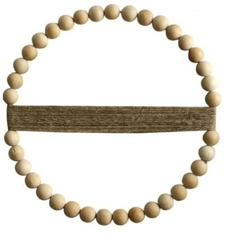 Sefdrert Runde Girlande Aus Holzperlen, Bauernhaus-Dekor, Einzigartige Dekoration, Böhmische Wand-/Haustürdekoration, Große Holzperlen