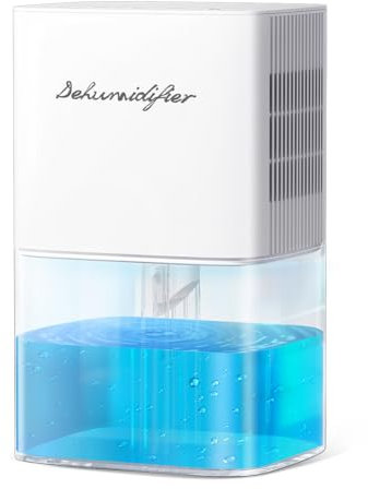 Dehumidifier 1800ML 63OZ Small Dehumidifier for Home 230 Ft² Safety Dehumidifiers Adjustable 10 Color Lights 5 Timers 3 Setting Modes Auto Shut Off Protection Low Noise For Bedroom Bathroom