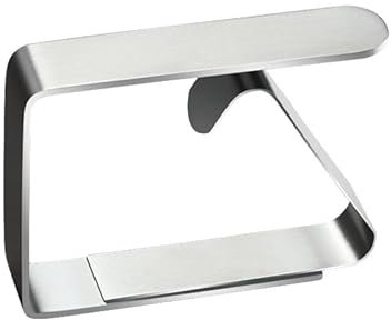 crayfomo Table Cloth Clips en Acier Inoxydable, Nappe Clips Métal Table Couvrir Pinces Titulaire pour Pique-Nique en Plein air, Camping, intérieur, Vent soufflant Nappe Clips