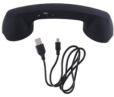 Quystetes Ricevitore telefonico retrò wireless vintage telefono cellulare cornetta telefono e ricevitore telefono cablato cuffie per telefono cellulare