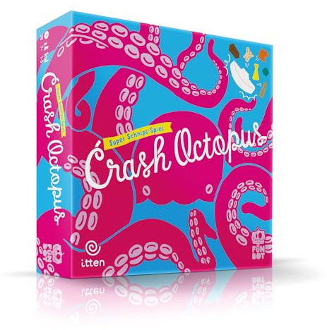 Happyshops funbot | Crash Octopus | das super Geschicklichkeitsspiel für die ganze Familie Für Wilde Spieleabende für Freunde, Kinder und Spieler | Deutsch