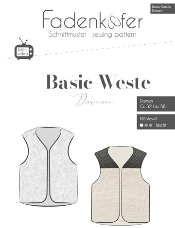 Papierschnittmuster Basic-Weste Damen
