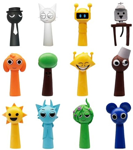 12 Piezas Coloridas Figuras De Acción De Sprunky Figuras De Dibujos Animados S-Prunki De PVC Coloridas Figurines Sprunky Coleccionable Decoración De Sobremesa para Niñas y Niños/Fans De Los Juegos