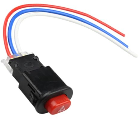LIGHTAOTAO Interruptor de Emergencia para Motocicleta Resistente Abs y Metal Interruptor Doble Intermitente para Scooter y Moto Botón Fácil de Instalar con Alta Durabilidad y Función