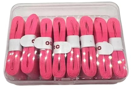 Lljsszr Lot de 8 Bandes de Grip pour Raquettes de Tennis, Pickleball, Haute Performance, Confortables, Absorbantes de La Transpiration, Rose Foncé