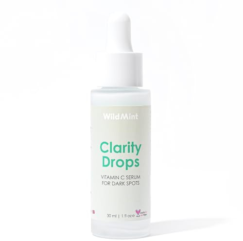 WildMint Clarity Drops Vitamin C Serum | Dark Spot Corrector for Hyperpigmentation, Sun Spots, Uneven Tone & Signs of Ageing | Stabilised Vitamin C from Korea + Hyaluronic Acid | Fragrance-Free 30ml