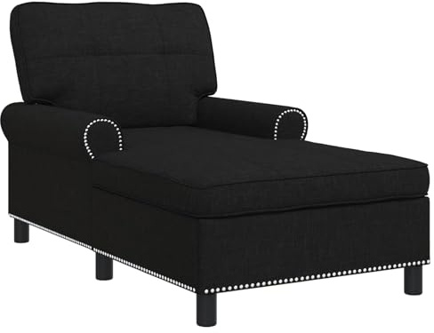 vidaXL Lounge-Liege Schwarz Stoff 91 x 157 x 91 cm