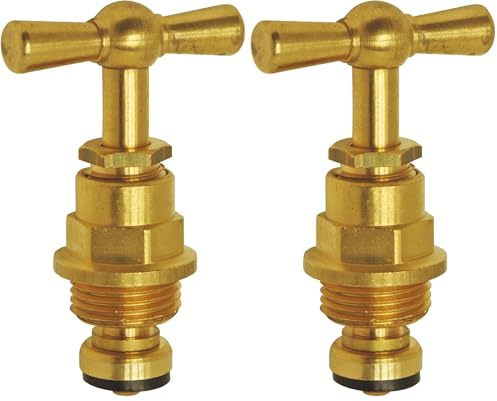 Tête à potence à clapet M20/27 - Laiton brossé (Lot de 2)