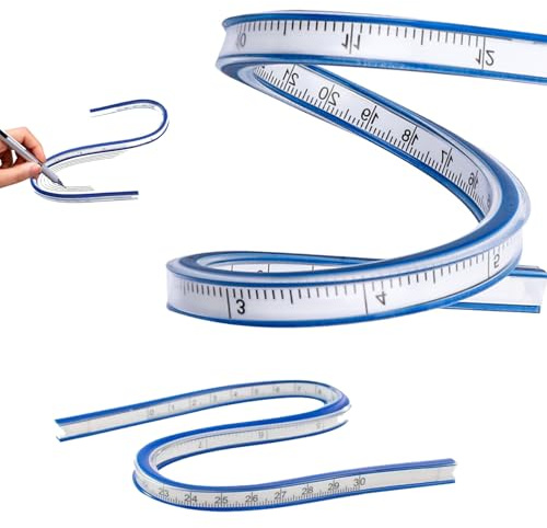 2 Stück Flexibles Kurvenlineal, Kurvenlineal Schneiderbedarf,Lineal 30 Cm,Kurvenschablone,Biegsames Lineal,KurvenlinealNähen,LinealKurvenlineal,Kann Zum NäHen für Zeichnen Mal Grafiken Kleiderdesign