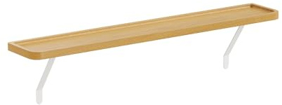Loch & Skye Loby Curved Radiator Shelf with Foil Insulation - MDF Wooden Floating Radiator Shelf No Drilling with Brackets - No-Drill Over Radiator Shelves for Heat Circulation (Natural, 140cm)