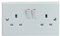 Twin Switched Socket, White
