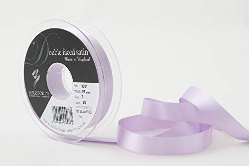 Berisfords Double FACE Poly Satin Ribbon, Helio, 15 mm