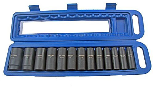 US PRO 13pc 1/2dr Deep Impact Sockets SAE AF Imperial 12 Point Bi-Hex B1485