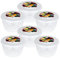 Just Pudding Basins Clear 1/2 Pint 280ml Basin Food Safe Plastic Bowls and Lids 6 Pack
