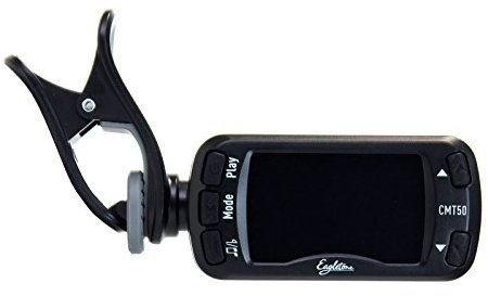 Eagletone CMT50 Accordeur avec métronome Noir à pince - Pratique, compact, précis, rapide et lisible - Accordage chromatique pour guitare, basse, violon, ukulélé