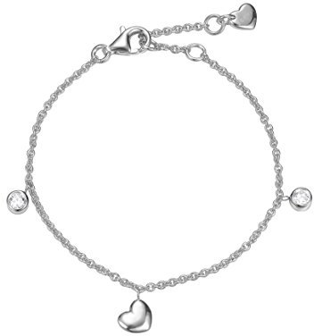 ESPRIT Damen-Armband JW52893 Armreif 925 Silber rhodiniert Zirkonia transparent 18 cm-ESBR91792A160