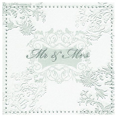 Lunchservietten Design Mr. & Mrs - silber